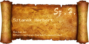 Sztanek Herbert névjegykártya